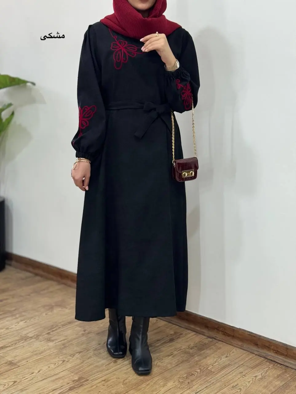 پیراهن مانتویی گلدوزی یامین 2